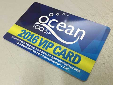 Plastic business cards at Delhi Printer